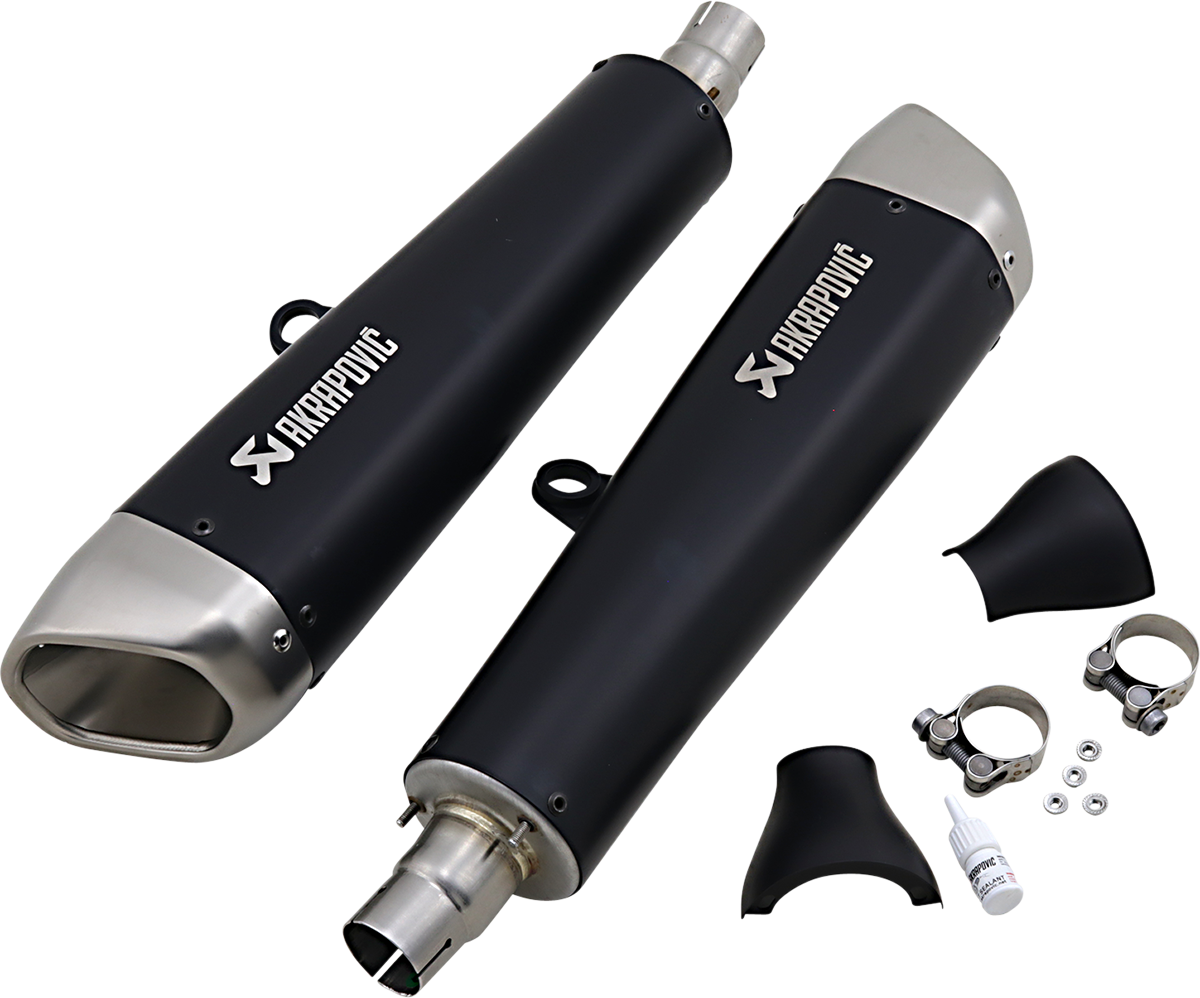 AKRAPOVIC Black Titanium Mufflers S-T12SO2-HCQTBL