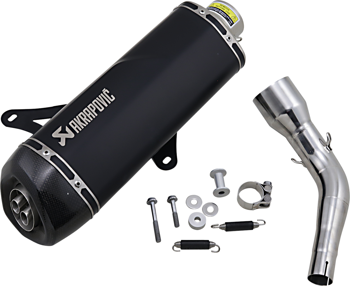 AKRAPOVIC Muffler - Black - Stainless Steel - GTS/GTV S-VE3SO9-HRSSBL