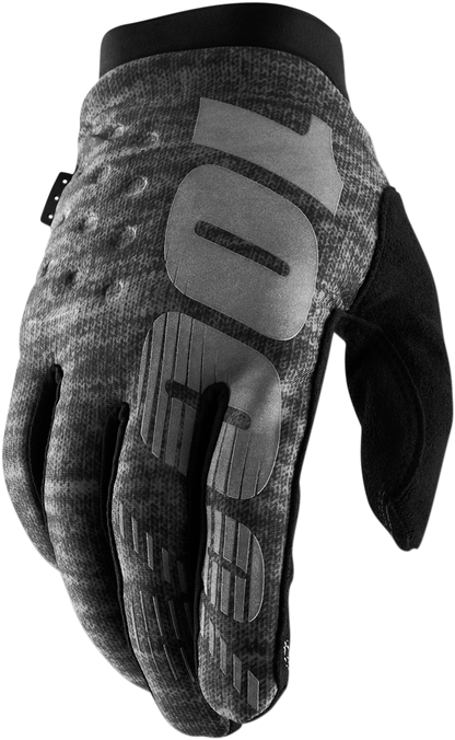 100% Brisker Gloves - Heather Gray - Small 10003-00020