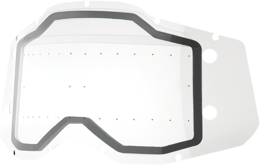 100% Accuri 2/Racecraft 2/Strata 2 Forecast Lens - Dual Pane - with Bumps - Clear 59101-00001