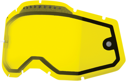 100% Accuri 2/Racecraft 2/Strata 2 Lens - Dual Pane - Vented - Yellow 59082-00003