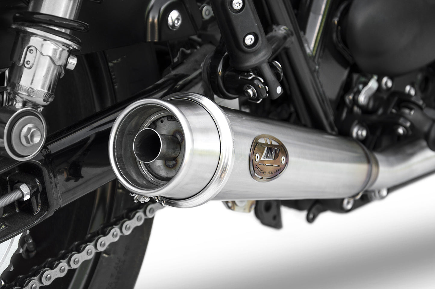 ZARD 2-2 'SLIM' Slip-on System for the Bonneville T-100 (2017+) For OE Cat