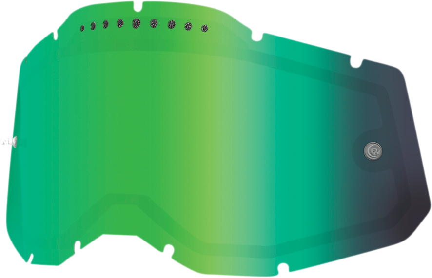 100% Accuri 2/Racecraft 2/Strata 2 Lens - Dual Pane - Vented - Green Mirror 59083-00005