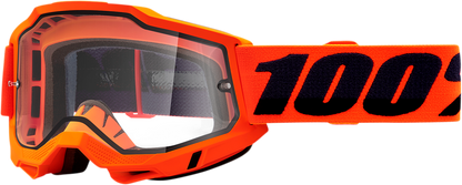100% Accuri 2 Enduro Goggle - Dual Pane - Neon Orange - Clear Lens 50015-00004