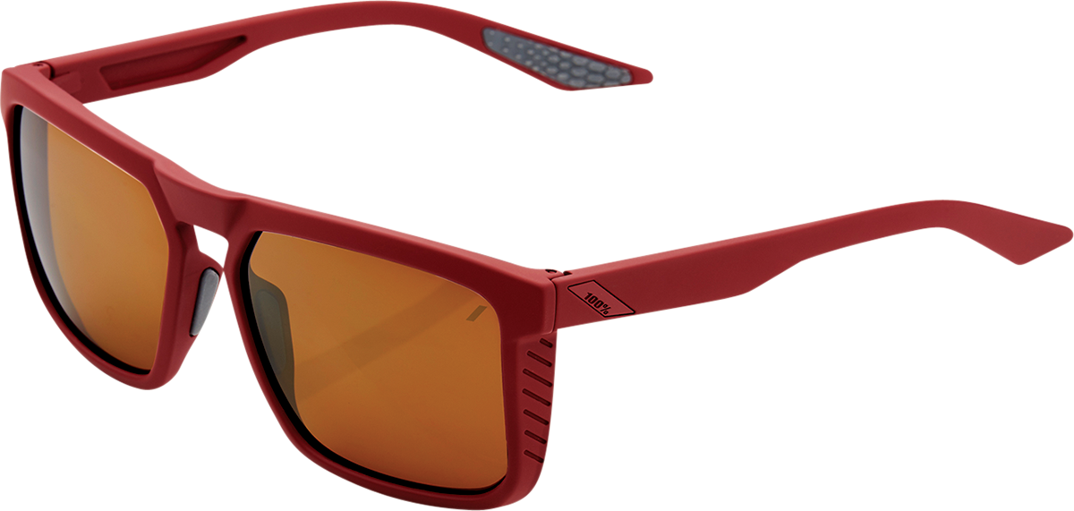 100% Renshaw Glasses - Soft Tact Crimson - Bronze Lens 61038-392-73