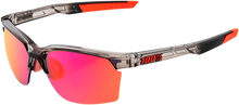 100% Sportcoupe Sunglasses - Polished Translucent Crystal Smoke - Purple Multilayer Mirror Lens 61020-253-72