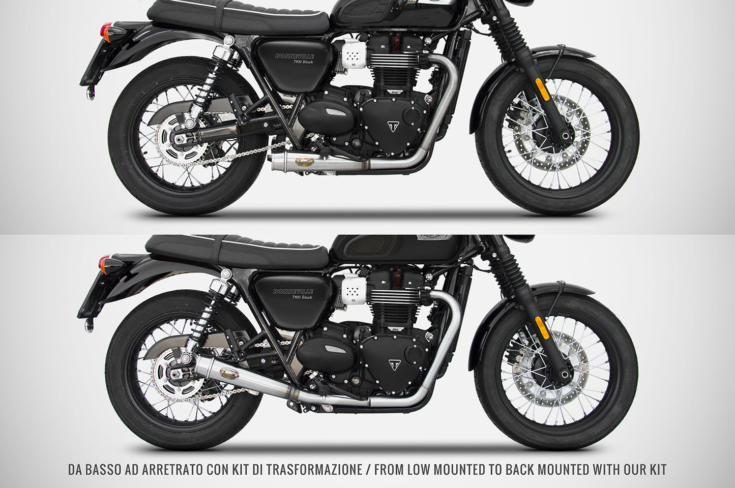 ZARD 2-2 'SLIM' Full System for the Bonneville T-100 (2017+)