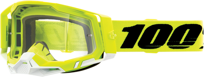 100% Racecraft 2 Goggle - Fluo Yellow - Clear Lens 50009-00004
