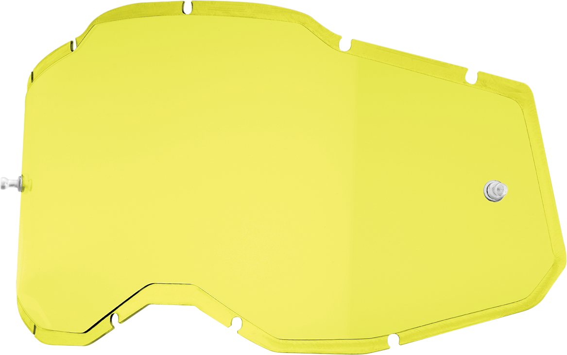 100% Accuri 2/Racecraft 2/Strata 2 Lens - Injected - Yellow 59092-00003