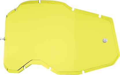 100% Accuri 2/Racecraft 2/Strata 2 Lens - Injected - Yellow 59092-00003