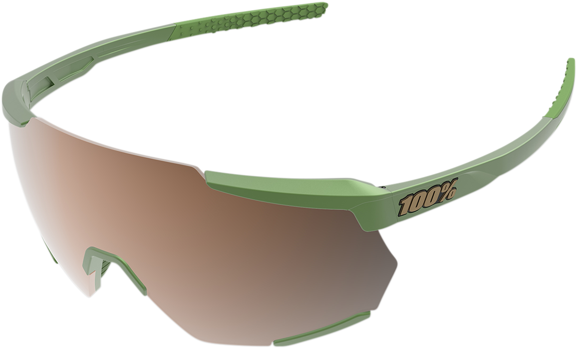 100% Racetrap Sunglasses - Matte Metallic Viperidae - Bronze Multilayer Mirror Lens 61037-389-80