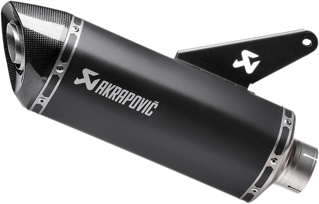 AKRAPOVIC Slip-On Line Muffler - Titanium - Black S-D8SO2-HRBL
