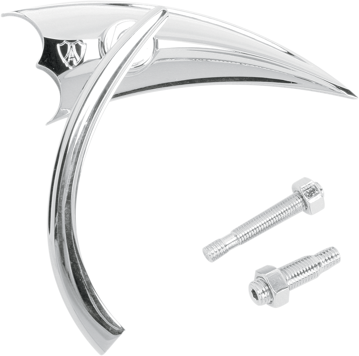 ARLEN NESS Mirror - Micro - Scoop - Side View - Triangle - Chrome - Right 13-061