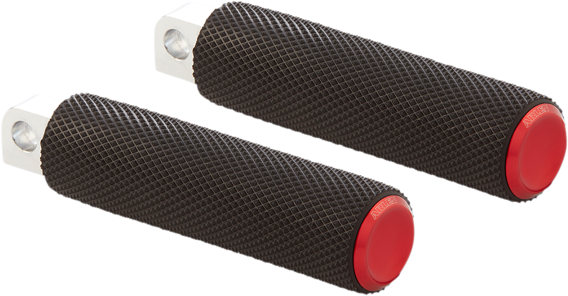 ARLEN NESS Foot Pegs - Knurled - Red 07-938