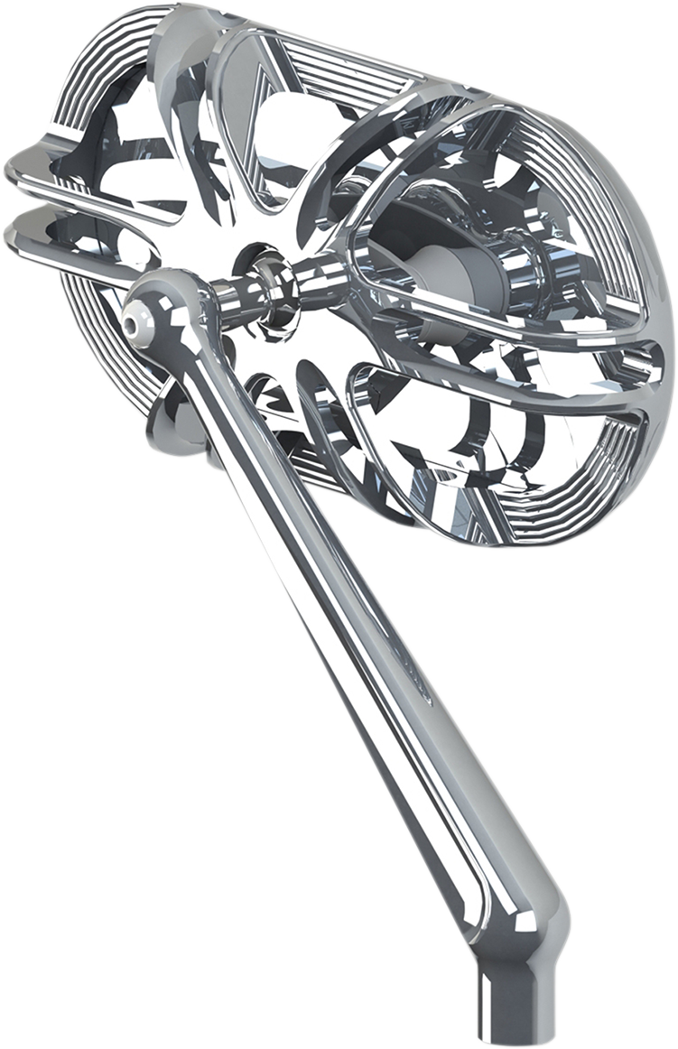 ARLEN NESS Mirror - Side View - Caged Series/Deep Cut - Chrome - Right 13-167