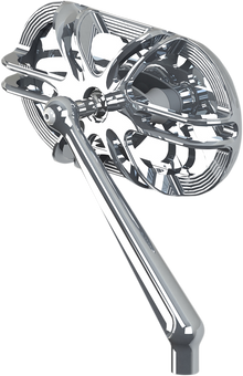 ARLEN NESS Mirror - Side View - Caged Series/Deep Cut - Chrome - Right 13-167
