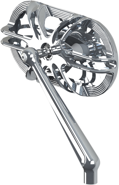 ARLEN NESS Mirror - Side View - Caged Series/Deep Cut - Chrome - Right 13-167