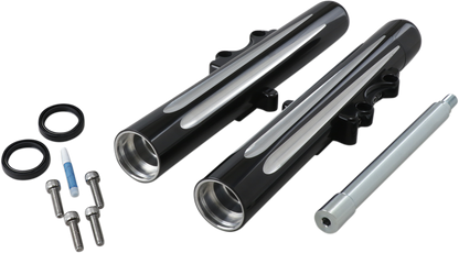 ARLEN NESS Fork Legs - Black Anodized - Deep Cut - Dual Disc - '08-'13 FLT 06-511