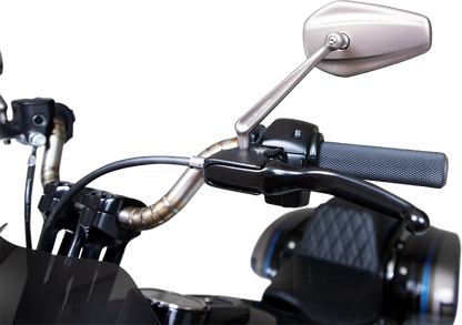 ARLEN NESS Mirror - Mini Stocker - Side View - Oval - Titanium - Left 13-168