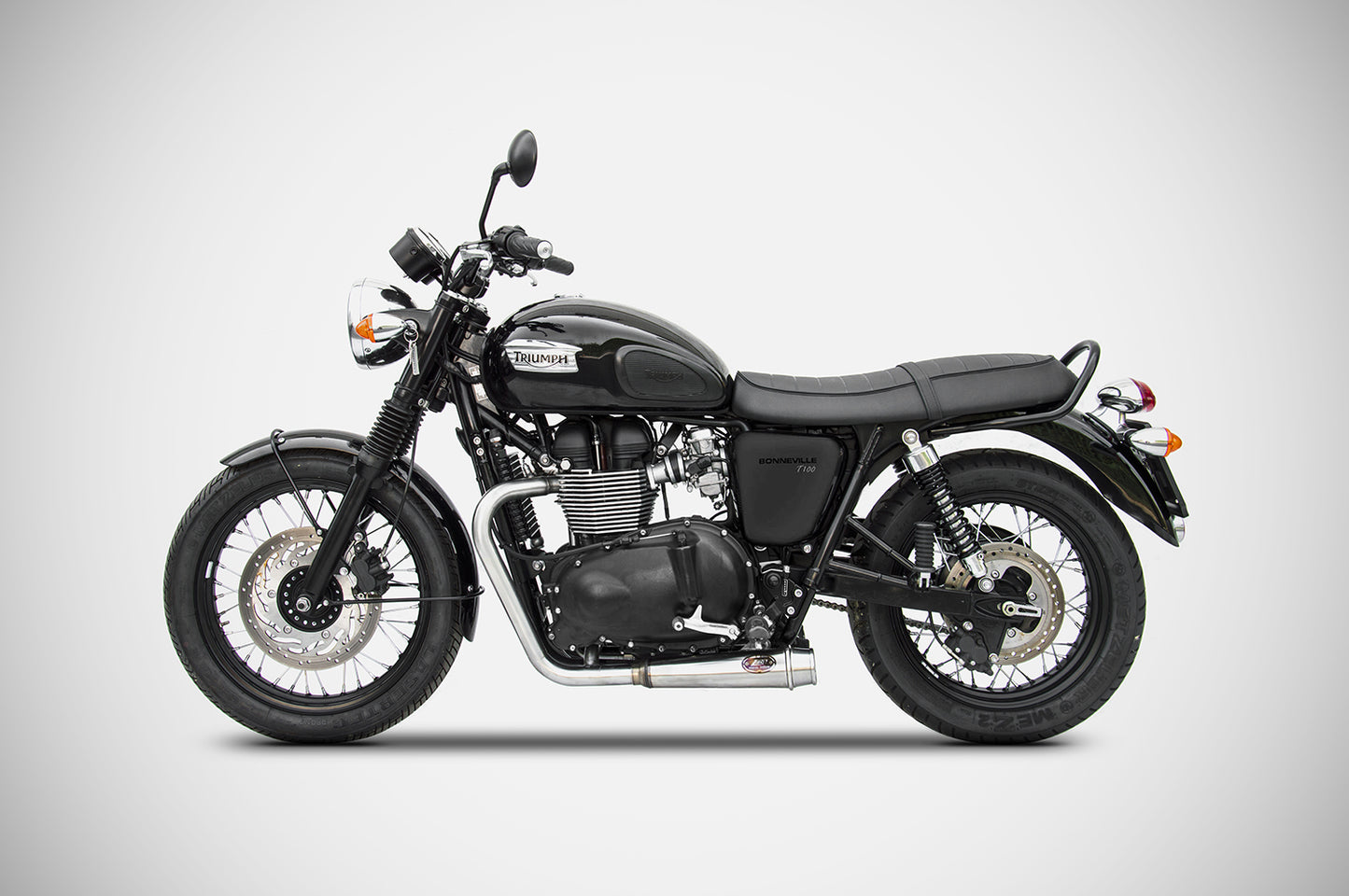 ZARD 2>2 Full SHORT CONICAL Exhaust for Triumph Bonneville