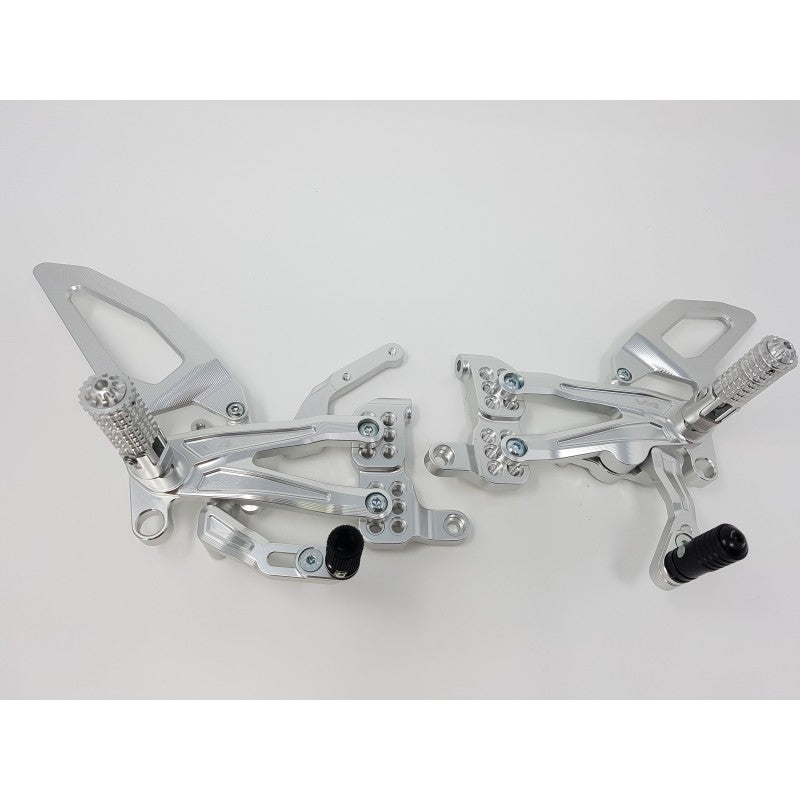 CNC Racing RPS Adjustable Rearset for the Ducati Panigale V4 / S / Speciale / R - Aluminum Heel Guards