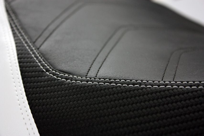 LUIMOTO (Cafe Line) Rider Seat Covers for the Triumph SPEED TRIPLE (11-15)
