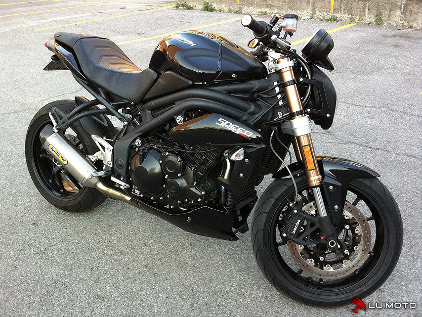 LUIMOTO (Cafe Line) Rider Seat Covers for the Triumph SPEED TRIPLE (11-15)