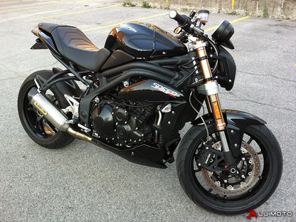 LUIMOTO (Cafe Line) Rider Seat Covers for the Triumph SPEED TRIPLE (11-15)