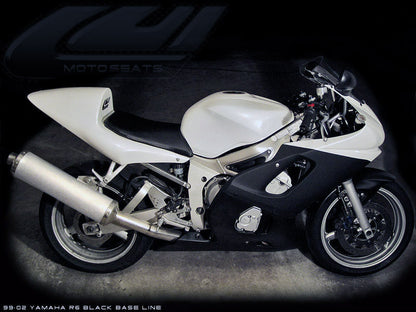 LUIMOTO (Baseline) Rider Seat Covers for the YAMAHA YZF-R6 (99-02)