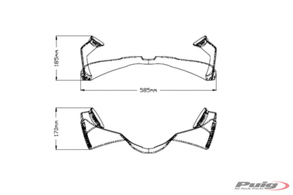 PUIG GP Frontal Spoiler Kit (Winglets) for the Honda CBR1000RR-R / SP (2020+)