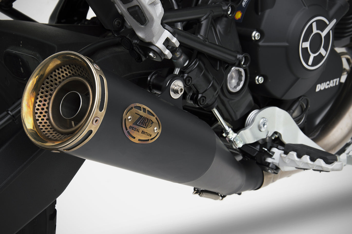 ZARD ZUMA Slip-on Exhaust for Ducati Scrambler Desert Sled