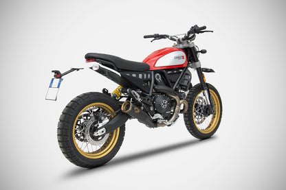 ZARD ZUMA Slip-on Exhaust for Ducati Scrambler Desert Sled