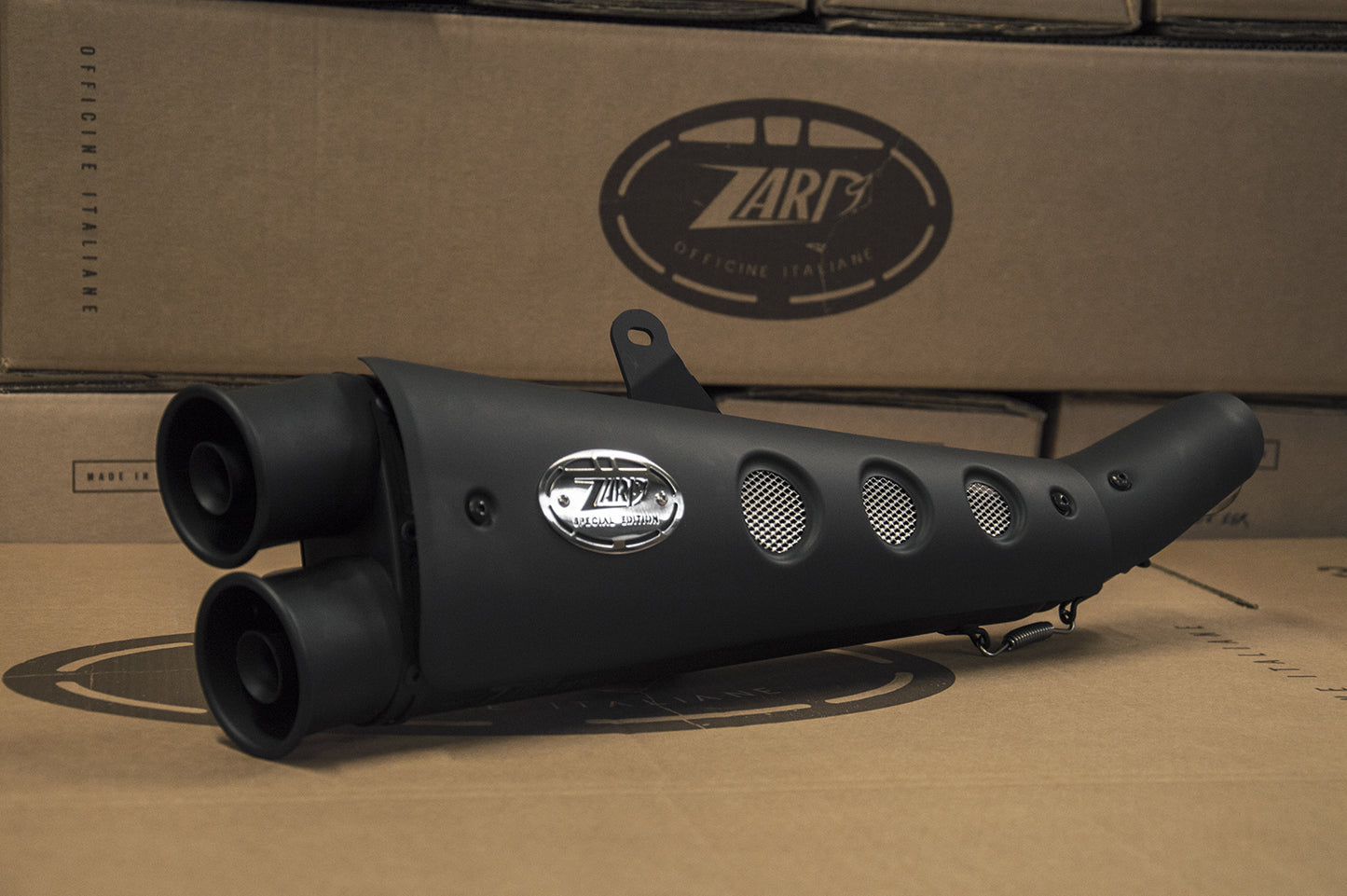 ZARD Low Mounted Special Edition Slip-on Exhaust for Ducati Scrambler Desert Sled