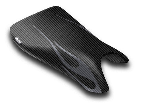 LUIMOTO (Flame Edition) Rider Seat Covers for the YAMAHA YZF-R6 (03-05) and YZF-R6S (06-09)