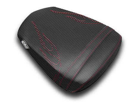 LUIMOTO (Flame Edition) Passenger Seat Covers for the YAMAHA YZF-R6 (03-05) and YZF-R6S (06-09)