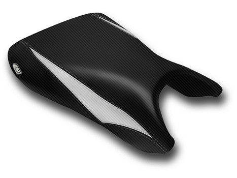 LUIMOTO (Raven Edition) Rider Seat Covers for the YAMAHA YZF-R6 (03-05) and YZF-R6S (06-09)