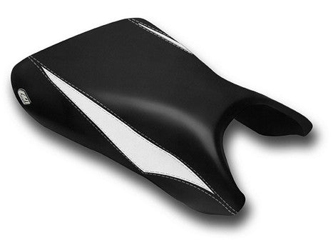 LUIMOTO (Raven Edition) Rider Seat Covers for the YAMAHA YZF-R6 (03-05) and YZF-R6S (06-09)