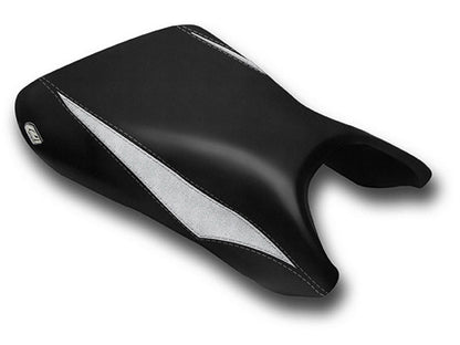 LUIMOTO (Raven Edition) Rider Seat Covers for the YAMAHA YZF-R6 (03-05) and YZF-R6S (06-09)