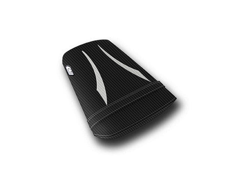 LUIMOTO (Raven Edition) Passenger Seat Covers for the YAMAHA YZF-R6 (03-05) and YZF-R6S (06-09)