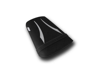 LUIMOTO (Raven Edition) Passenger Seat Covers for the YAMAHA YZF-R6 (03-05) and YZF-R6S (06-09)
