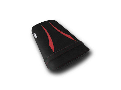 LUIMOTO (Raven Edition) Passenger Seat Covers for the YAMAHA YZF-R6 (03-05) and YZF-R6S (06-09)