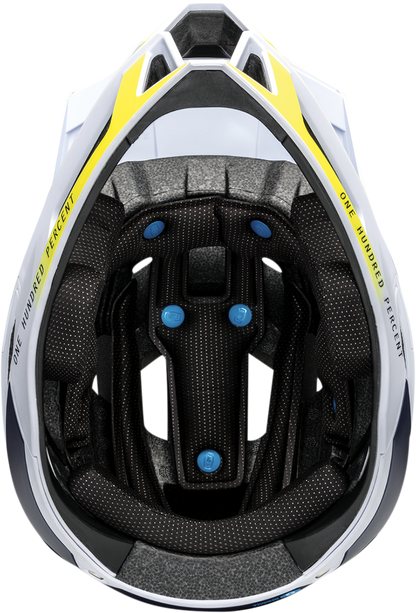 100% Trajecta Helmet - Fidlock - Black/White - Large 80003-00007