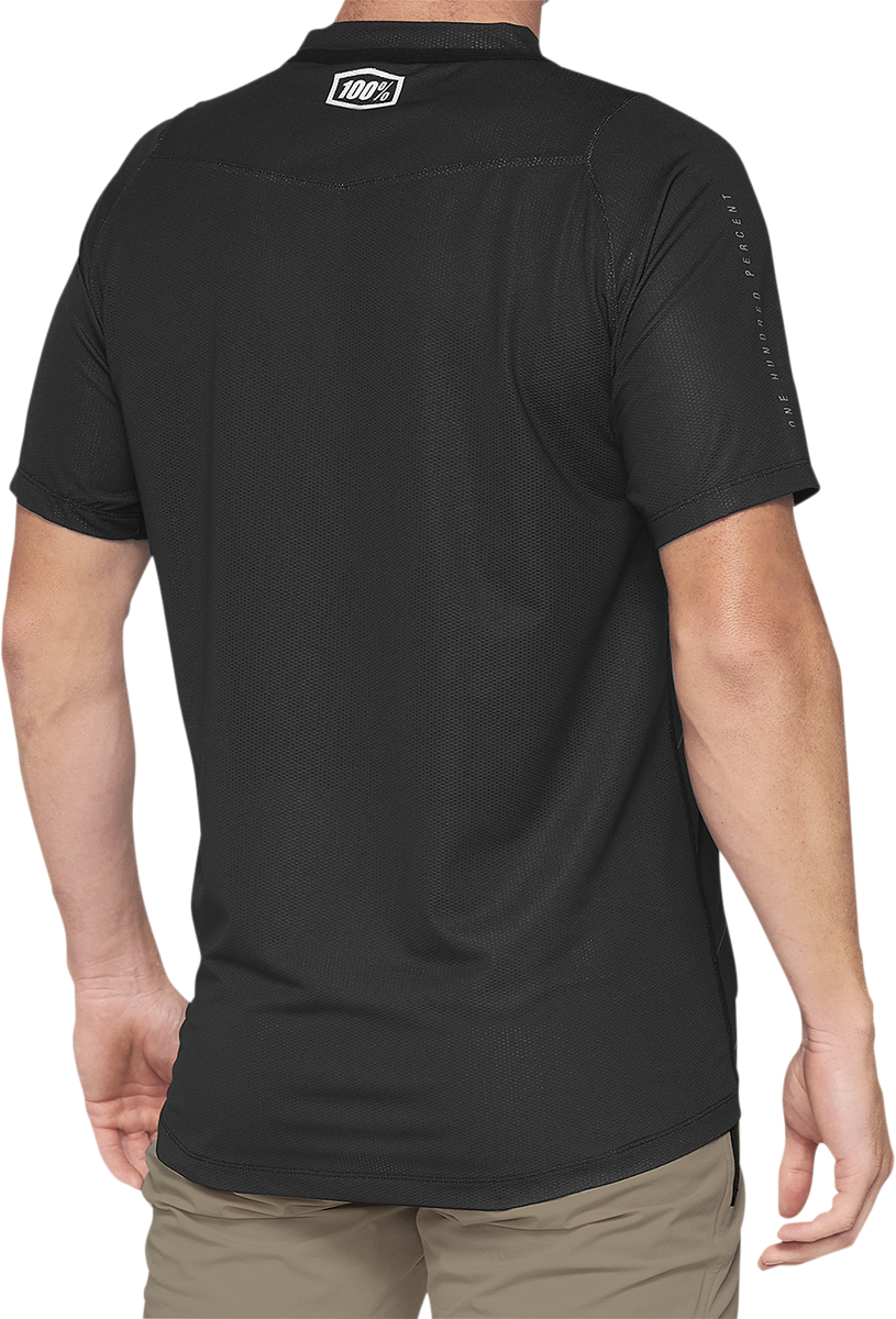 100% Celium Short-Sleeve Jersey - Dark Gray/Black - Small 41204-290-10