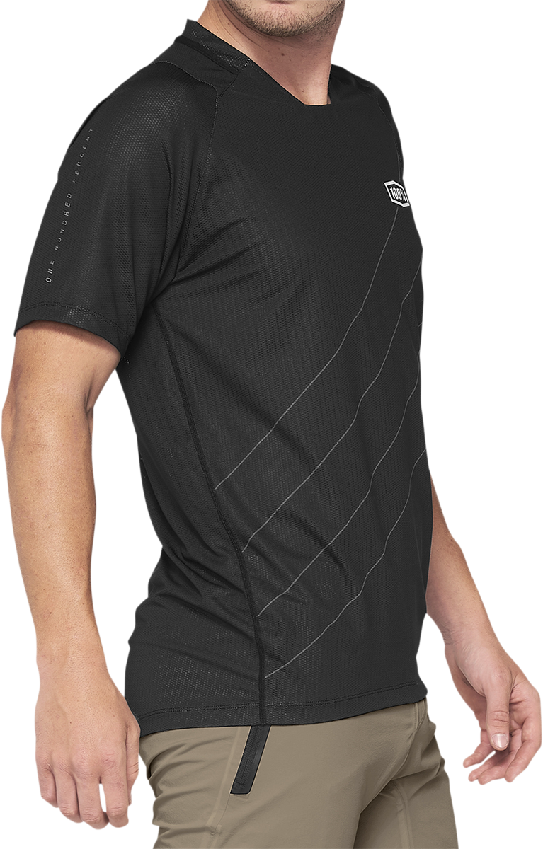 100% Celium Short-Sleeve Jersey - Dark Gray/Black - Small 41204-290-10