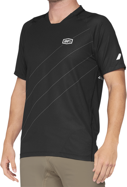 100% Celium Short-Sleeve Jersey - Dark Gray/Black - Small 41204-290-10
