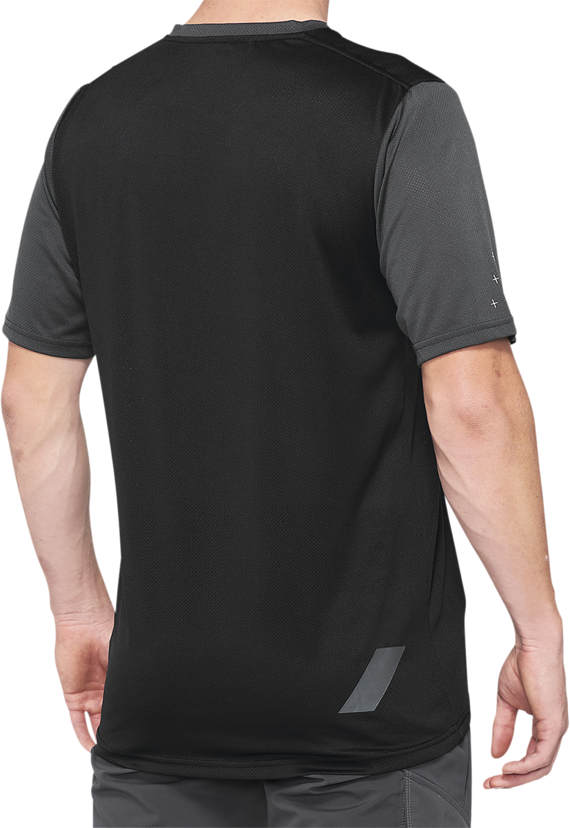 100% Ridecamp Short-Sleeve Jersey - Charcoal/Black - Large 40027-00007