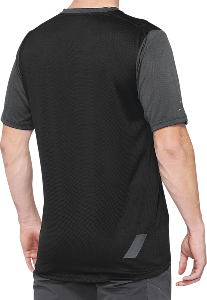 100% Ridecamp Short-Sleeve Jersey - Charcoal/Black - Small 40027-00005
