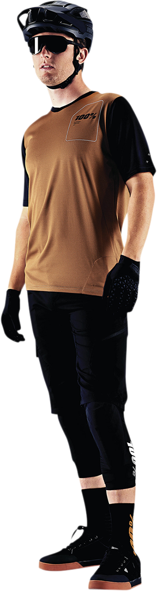 100% Ridecamp Short-Sleeve Jersey - Terracotta/Black - Small 40027-00015