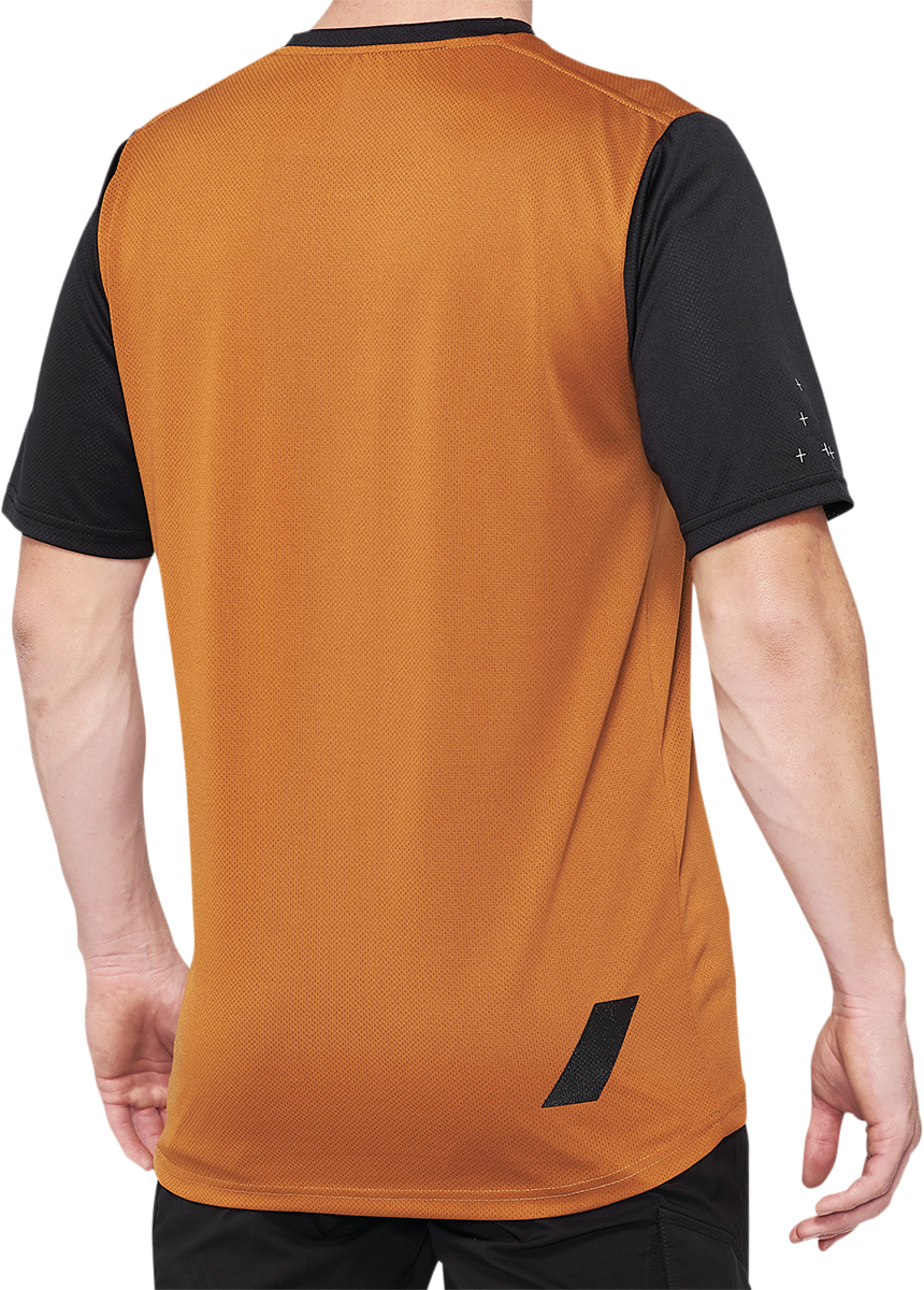 100% Ridecamp Short-Sleeve Jersey - Terracotta/Black - Small 40027-00015