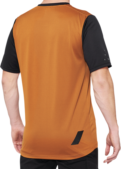 100% Ridecamp Short-Sleeve Jersey - Terracotta/Black - Small 40027-00015